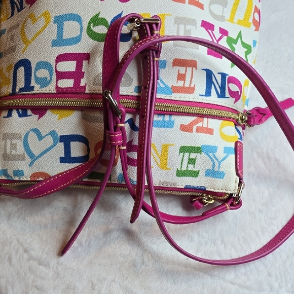 Dooney & Bourke Colorful Letter Print Crossbody Bag - Picture 4 of 7